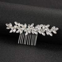 Decorative Hair Combs, Tibetan Style, fashion jewelry & for woman & with rhinestone, more colors for choice, nickel, lead & cadmium free, 110x45mm, Sold By PC