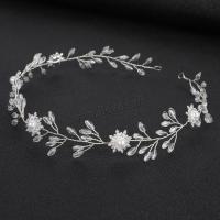Bridal Hair Wreath Zinc Alloy with Crystal & Plastic Pearl fashion jewelry & for children nickel lead & cadmium free Sold By PC