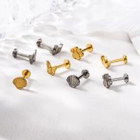 Titanium Stud Earring Set plated 8 pieces & for woman Sold By Set