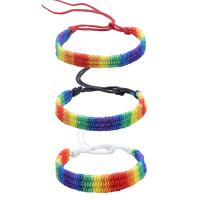 Bijoux bracelets de mode, cordon de polyester, fait à la main, Style bohème & unisexe & réglable, plus de couleurs à choisir, Longueur:Environ 16-30 cm, Vendu par PC