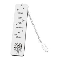 Stainless Steel Bookmark, 304 Stainless Steel, Unisex & different size for choice & with letter pattern, more colors for choice, Sold By PC
