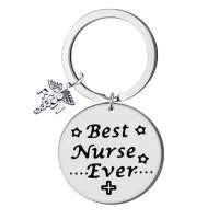 Bag Purse Charms Keyrings Keychains 304 Stainless Steel Unisex & with letter pattern Sold By PC