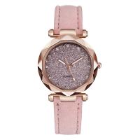 Women Wrist Watch, Tibetan Style, with Leather & Glass, waterproofless & Chinese movement & for woman, more colors for choice, nickel, lead & cadmium free, 34x8mm, Length:Approx 8.86 Inch, Sold By PC