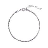 Titanium Steel Bracelet & Bangle with 1.18inch extender chain Vacuum Ion Plating fashion jewelry & for woman Length Approx 6.5 Inch Sold By PC