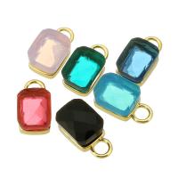 Cubic Zirconia Brass Pendants, gold color plated, fashion jewelry & DIY & with cubic zirconia, more colors for choice, 7x13x6mm, Hole:Approx 3mm, Sold By PC