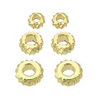 Grânulos de espaçador latão, cobre, cromado de cor dourada, joias de moda & tamanho diferente para a escolha & para mulher, dourado, Buraco:Aprox 1mm, vendido por PC
