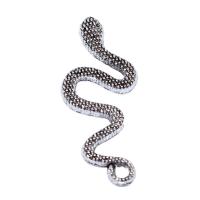 Tibetan Style Animal Pendants, Snake, antique silver color plated, vintage & DIY, nickel, lead & cadmium free, 14x31mm, Sold By PC