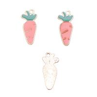 Zinc Alloy Enamel Pendants Carrot gold color plated DIY pink nickel lead & cadmium free Sold By PC