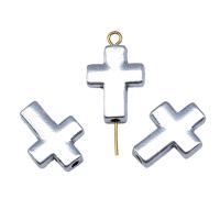 Tibetan Style Cross Pendants, antique silver color plated, vintage & DIY, nickel, lead & cadmium free, 12x16mm, Sold By PC