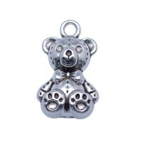 Tibetan Style Animal Pendants, Bear, antique silver color plated, vintage & DIY, nickel, lead & cadmium free, 12x20mm, Sold By PC