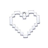 Tibetan Style Heart Pendants, antique silver color plated, vintage & DIY & hollow, nickel, lead & cadmium free, 22x24mm, Sold By PC