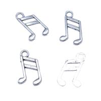 Tibetan Style Pendants, Music Note, antique silver color plated, vintage & DIY, nickel, lead & cadmium free, 10x16mm, Sold By PC