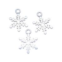 Tibetan Style Pendants, Snowflake, antique silver color plated, vintage & DIY, nickel, lead & cadmium free, 14x19mm, Sold By PC