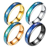 Titanium Steel Finger Ring, plated, Unisex & different size for choice & change their color according to the temperature, more colors for choice, 6mm, Sold By PC
