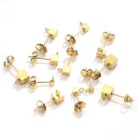 Stainless Steel Earring Stud Component 304 Stainless Steel plated DIY Sold By Bag