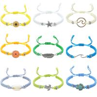 Tibetan Style Bracelet, Knot Cord, with Tibetan Style, handmade, Different Shape for Choice & Unisex & adjustable, more colors for choice, Length:Approx 15-30 cm, Sold By PC