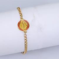Zinc Alloy Bracelet with 5cm extender chain gold color plated Unisex nickel lead & cadmium free Length 16 cm Sold By PC