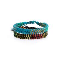 Bijoux bracelets de mode, cordon de polyester, 2 pièces & style folk & unisexe & réglable, plus de couleurs à choisir, Longueur:Environ 18-30 cm, Vendu par fixé