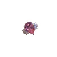 Anilo de dedo, metal, Gota, chapado en platina real, ajustable & para mujer & con diamantes de imitación, tamaño:6-8, Vendido por UD