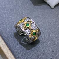 Rhinestone палец кольцо, Латунь, Другое покрытие, регулируемый & Женский & со стразами & отверстие, размер:6-8, продается PC