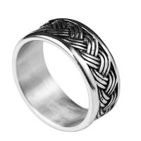 Titanium Steel Finger Ring, fashion jewelry & different size for choice & for man, original color, Sold By PC