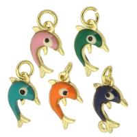 Brass Jewelry Pendants, gold color plated, fashion jewelry & DIY & enamel, more colors for choice, 9x12x3mm, Hole:Approx 2mm, Sold By PC