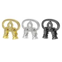 Brass Jewelry Clasps, plated, fashion jewelry & DIY & micro pave cubic zirconia, more colors for choice, 22mm, Sold By PC