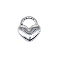 Tibetan Style Heart Pendants, antique silver color plated, vintage & DIY, nickel, lead & cadmium free, 11x9mm, Sold By PC