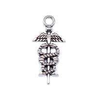 Tibetan Style Pendants, antique silver color plated, vintage & DIY, nickel, lead & cadmium free, 12x26mm, Sold By PC