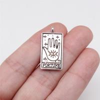 Tibetan Style Pendants, Rectangle, antique silver color plated, vintage & DIY & different designs for choice, more colors for choice, nickel, lead & cadmium free, 13x26mm, Sold By PC