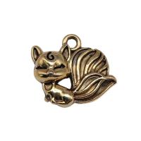 Tibetan Style Animal Pendants, Fox, plated, vintage & DIY, more colors for choice, nickel, lead & cadmium free, 13x14mm, Sold By PC