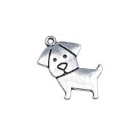 Zinc Alloy Animal Pendants Dog antique silver color plated vintage & DIY nickel lead & cadmium free Sold By PC