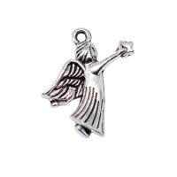 Tibetan Style Pendants, Angel, antique silver color plated, vintage & DIY, nickel, lead & cadmium free, 17x15mm, Sold By PC