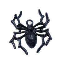 Zinc Alloy Animal Pendler, Spider, elektroforese, Vintage & du kan DIY, sort, nikkel, bly & cadmium fri, 35x32mm, Solgt af PC