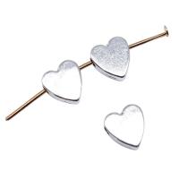 Zinc Alloy Heart Beads antique silver color plated vintage & DIY nickel lead & cadmium free Sold By PC