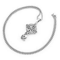 Titanstahl Halskette, Kreuz, unisex & verschiedene Stile für Wahl & hohl, keine, 30x53mm, verkauft von PC