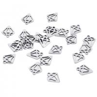 Stainless Steel Pendants 304 Stainless Steel Diamond Shape DIY & hollow original color Sold By PC