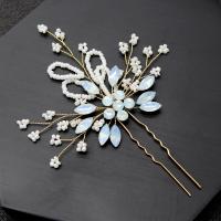 Hair Stick Zinc Alloy with Seedbead & Crystal fashion jewelry & for woman nickel lead & cadmium free Sold By PC