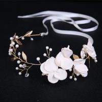 Headband Zinc Alloy with Plastic Pearl fashion jewelry & for woman golden nickel lead & cadmium free Sold By PC