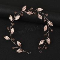 Headband, Tibetan Style, with Crystal, fashion jewelry & for woman, rose gold color, nickel, lead & cadmium free, 330x25mm, Sold By PC