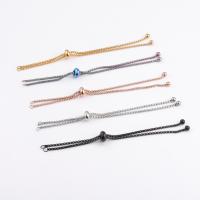 Stainless Steel Bracelet Finding, 304 Stainless Steel, Adjustable & DIY & Unisex, more colors for choice, 1.80mm, Length:Approx 4.53 Inch, Sold By PC