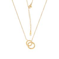 Stainless Steel Jewelry Necklace, Titanium Steel, with 1.97inch extender chain, fashion jewelry & Unisex, golden, Length:Approx 15.75 Inch, Sold By PC