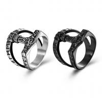 Stainless Steel Finger Ring 304 Stainless Steel polished fashion jewelry & for man Sold By PC