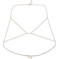 Body Chain Smycken, 304 rostfritt stål, med Kristall, mode smycken & för kvinna, fler färger för val, Säljs av Strand