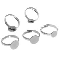 304 Stainless Steel Bezel Ring Base, Adjustable & DIY & different size for choice, original color, Sold By PC