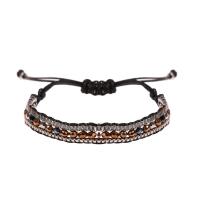 Crystal Bracelets Polyester Cord with Crystal & Zinc Alloy adjustable & for woman Length Approx 18-30 cm Sold By PC