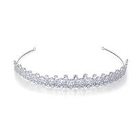 Hair Bands, Brass, platinum color plated, micro pave cubic zirconia & for woman, nickel, lead & cadmium free, 20.10x145mm, Sold By PC