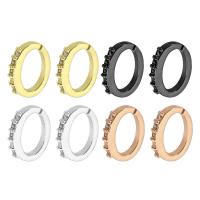 Brass Closed Jump Ring, plated, fashion jewelry & DIY & micro pave cubic zirconia, more colors for choice, 2x10x8mm, Hole:Approx 5mm, Sold By PC
