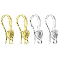 Blås Hook Earwire, Mässing, plated, mode smycken & DIY & micro bana cubic zirconia & för kvinna, fler färger för val, 6.50x17x7mm, Säljs av Par