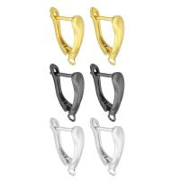 Brass Lever Back Earring Component, plated, fashion jewelry & DIY & for woman, more colors for choice, 4x20x14mm, Sold By Pair